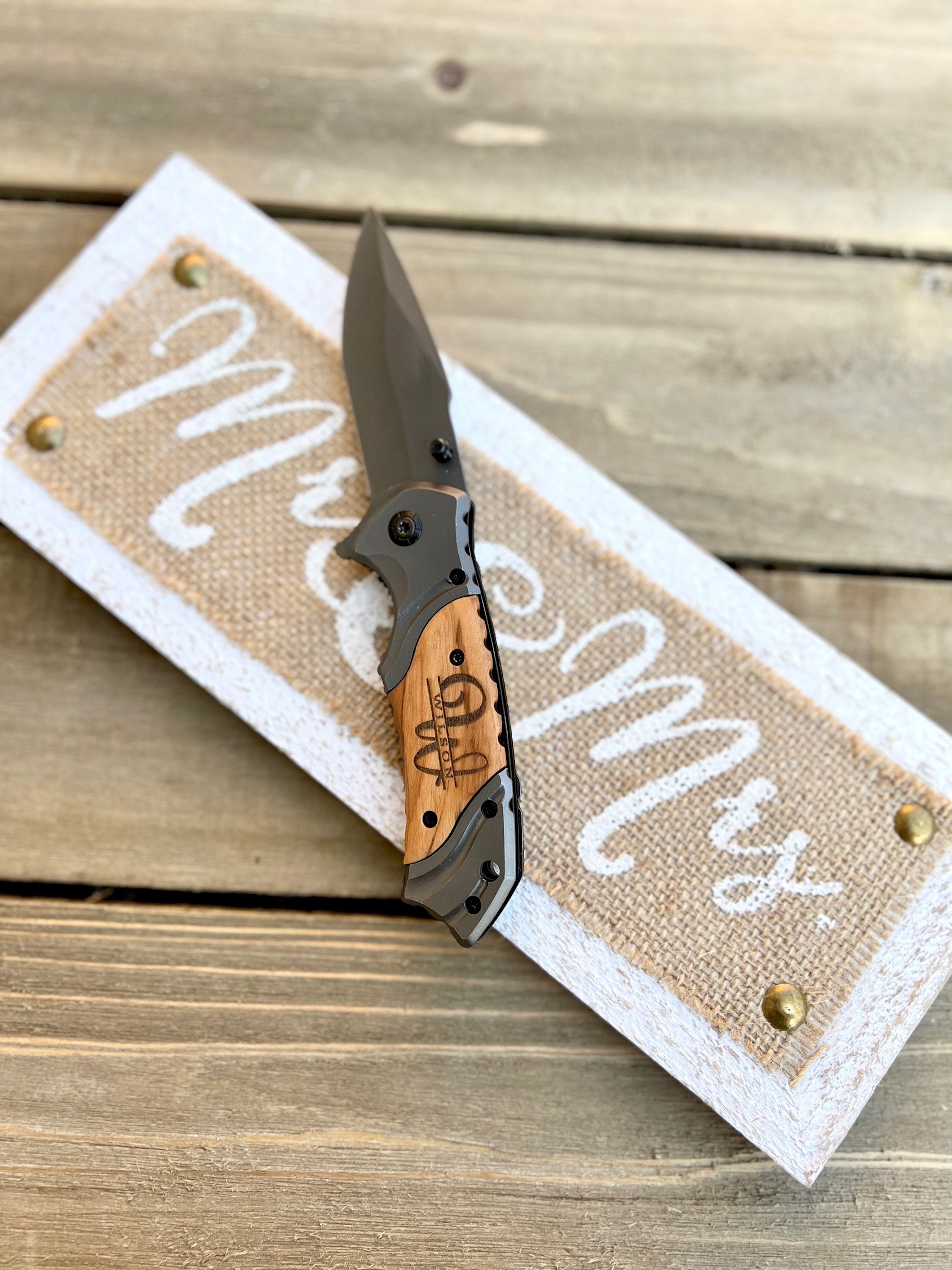 Engraved Folding Pocket Knife Tool Custom Engraved Knives Etsy