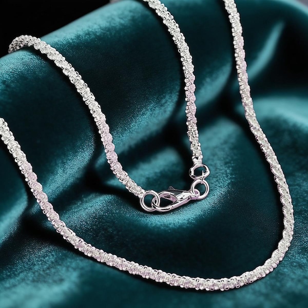 Sterling Silver Margarita Chain: Italian Sparkle Chain, 1.3-4.3mm