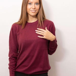 Kastanienbrauner Pashmina Pullover Pullover