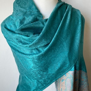 Teal Pashmina Scarf