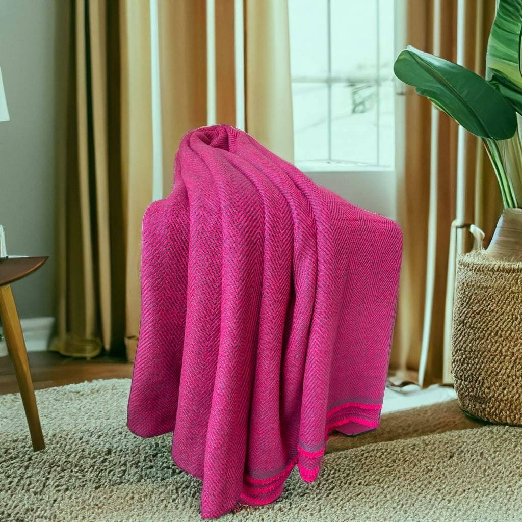 Magenta Blanket Etsy Canada