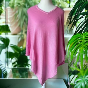 Light Pink Pashmina Cotton Blend Poncho