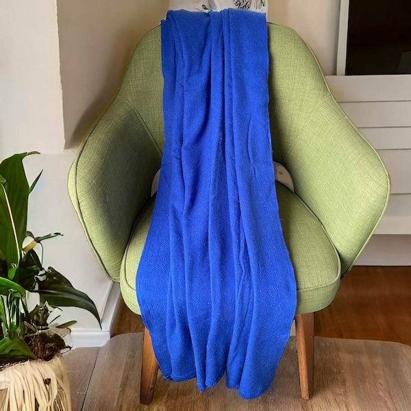 Royal Blue Throw Blanket Etsy