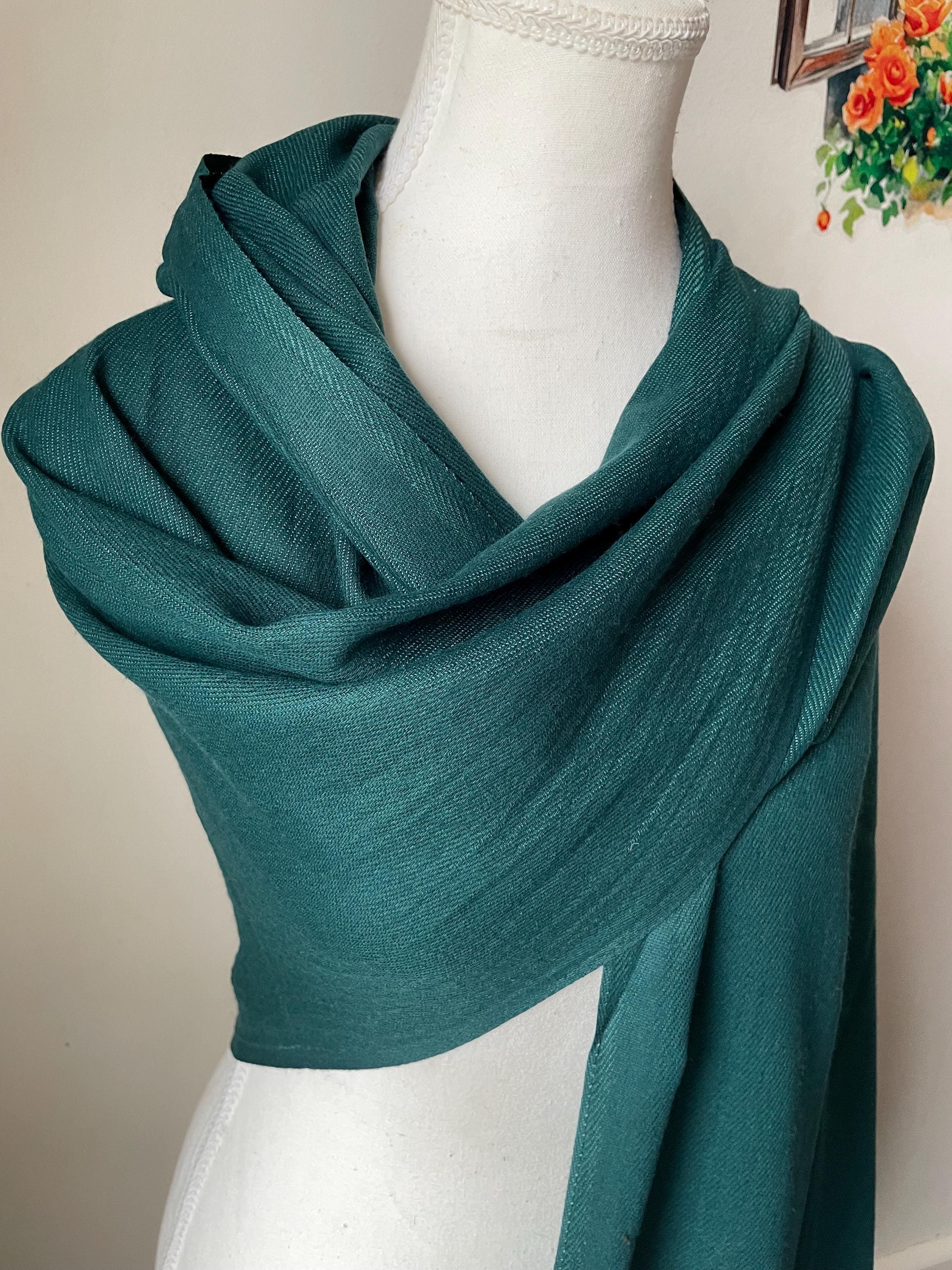 Teal Pashmina Cotton Shawl Scarf Wrap - Etsy