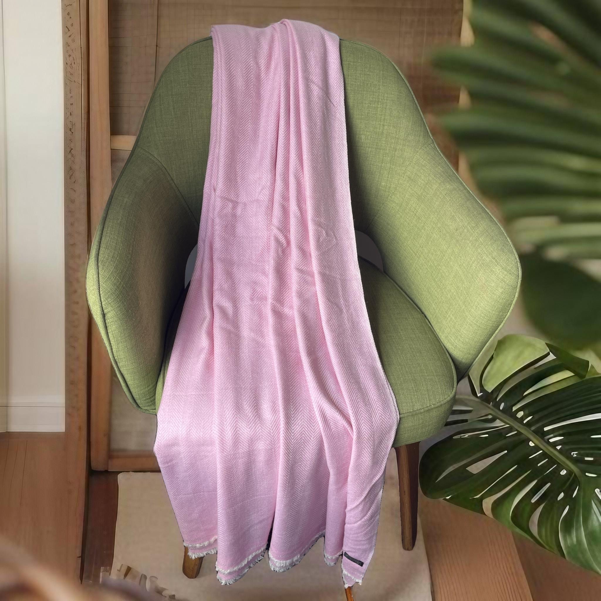 Pink cashmere throw blanket sales