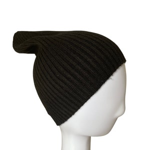Bonnet noir en coton Pashmina