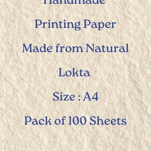 Handmade Lokta Paper A4 Size for Printing