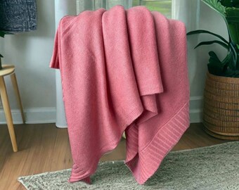 Rose Pink Pashmina Cotton Baby Blanket
