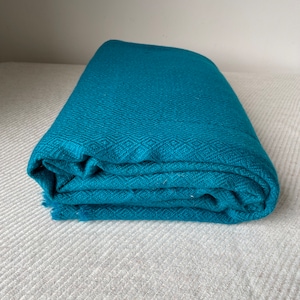Teal Pashmina Blanket Throw