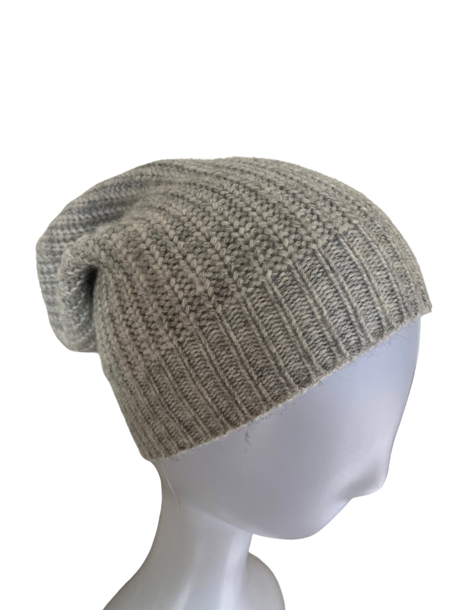 Light Grey Wool Cotton Beanie
