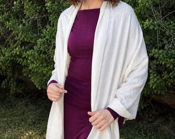 Creme Elfenbein Seide Pashmina Hochzeit Schal Wrap