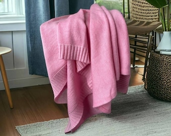 Pink wool Cotton Baby Blanket