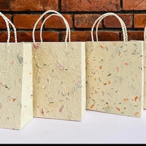 100 Handmade Lokta Paper Bags Sustainable Gift Bag Goodie Bag