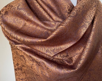 Brown  Silk Pashmina Scarf  shawl