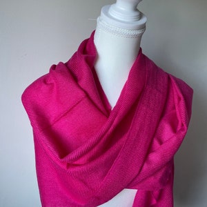 Pink Pashmina Cotton Blend Scarf