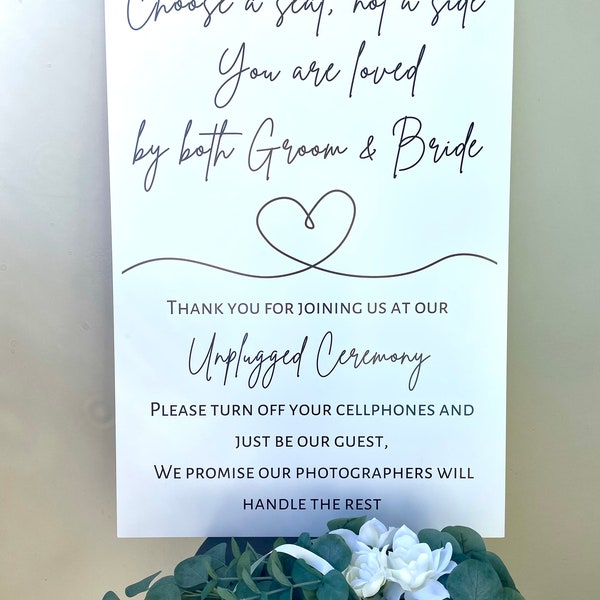 Unplugged Ceremony Sign-Digital