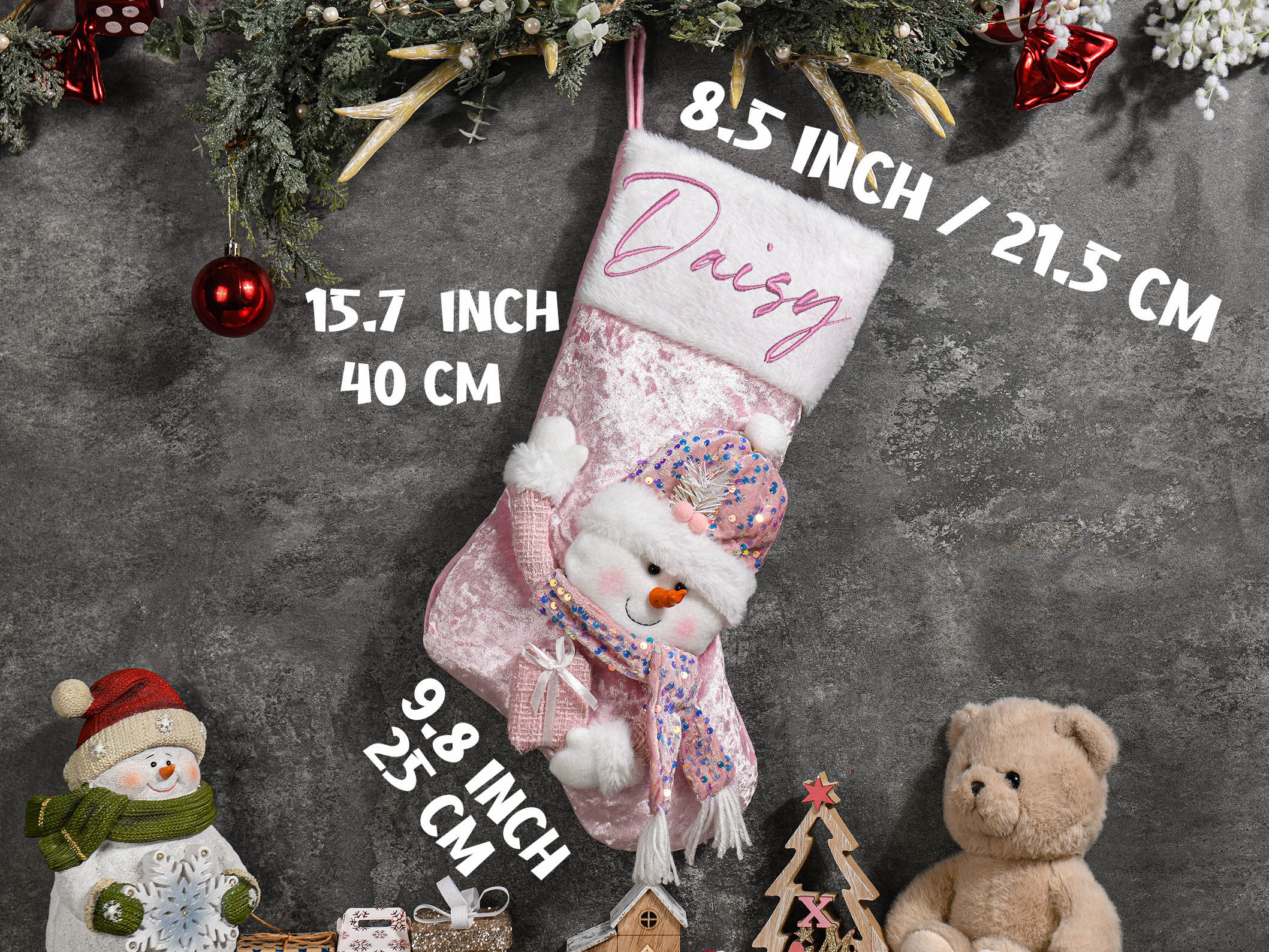 Custom Family Christmas Stockings, 3D Christmas Stockings, Christmas Stockings, Personalized Family Name Stockings, Christmas Gifts