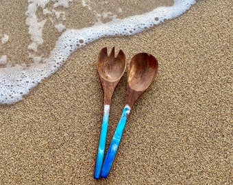 Ocean Salad Servers, Handmade