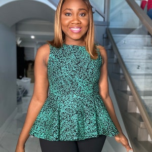 pleated peplum blouse