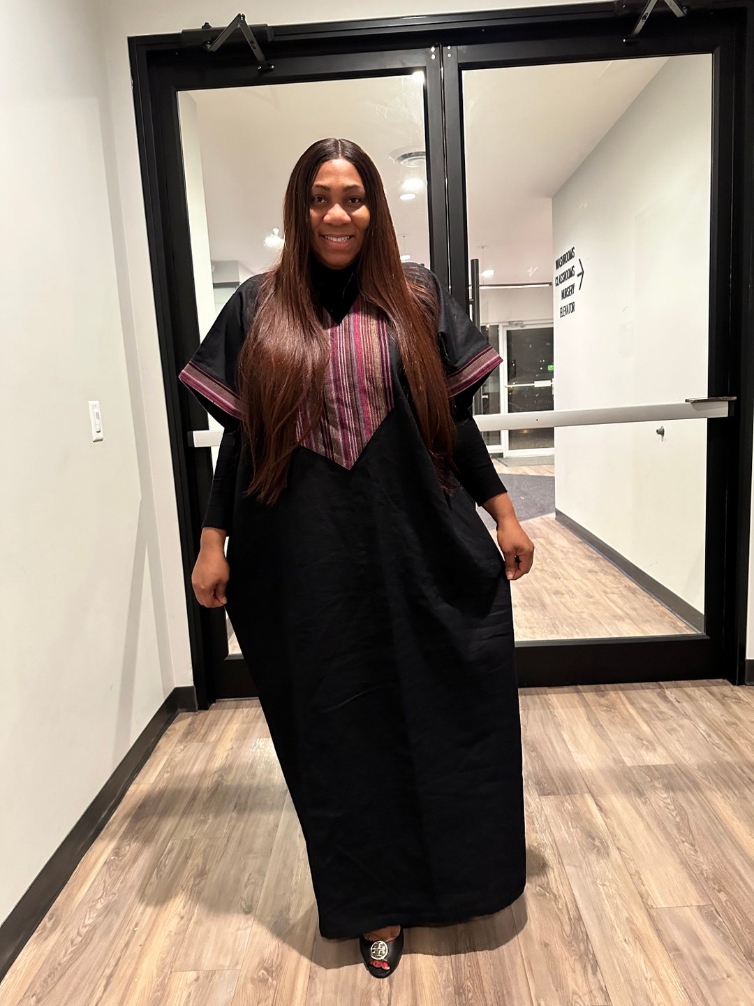 African Print Aso Oke Bubu Long Dress - Etsy