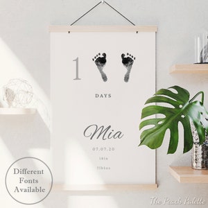 Baby&#39;s 100th Day Birthday Personalize Poster, 100 days, Baek-il, 백일, Korean Baby gift, Customized gift, Celebration [Digital Download]