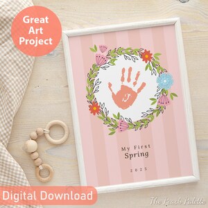My First Spring  | Easter DIY Handprint Keepsake | Fun Printable Spring Activity | Wall Art | Nursery Decor  [Digital Download]