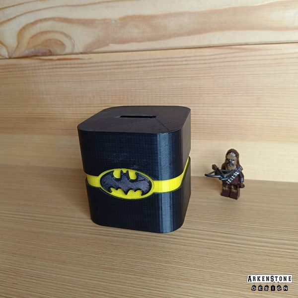 Tirelire 3D sur le thème de Batman 8cm accessoire de bureau touche décoration Design geek Dark night Gotham city Super Héro DC Comics