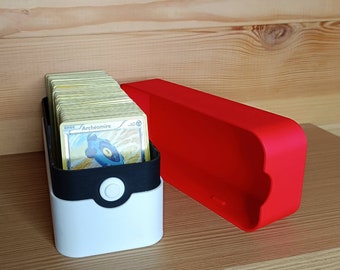 Boite de rangement 3D 8x20cm 1 rangée pour cartes Pokémon (environ 500)  sur le thème de Pokeball accessoire de bureau Design geek Pikachu