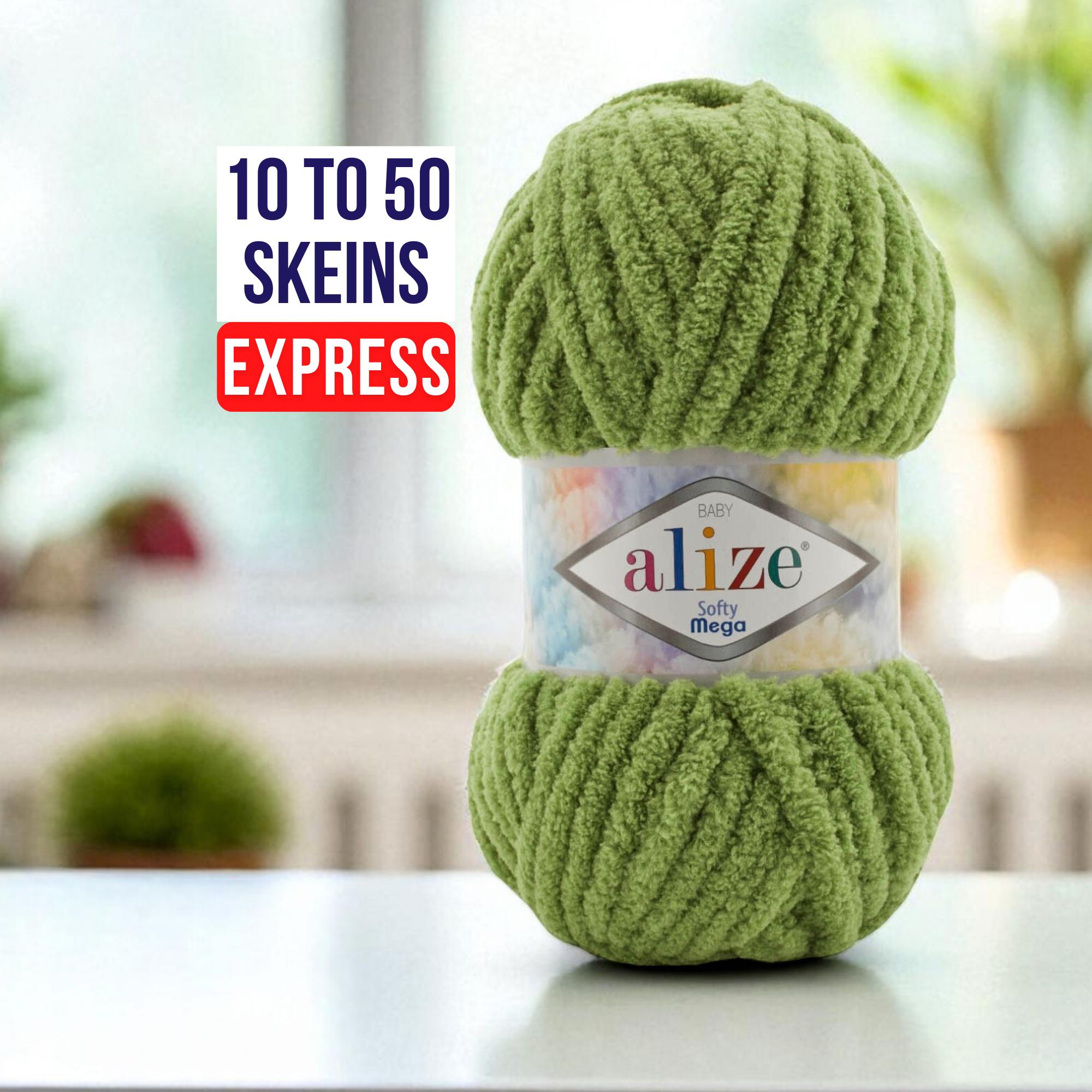 Alize Softy Mega Yarn – Bulky Chenille Skeins for Blanket Crochet