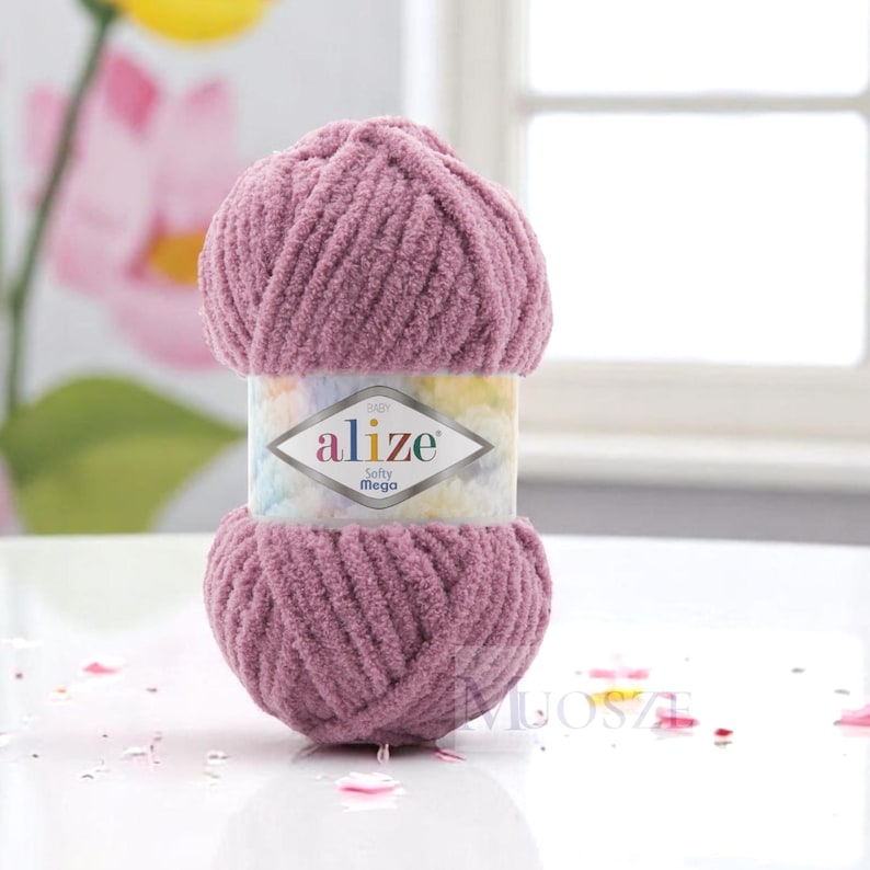 Alaze Label Alize Softy Mega Yarn – Super Bulky Chenille Skein for Cozy Blankets ...