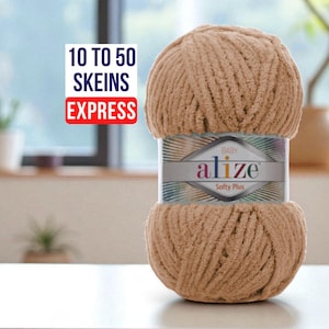 Alize Softy Plus Yarn – Amigurumi Velvet Chenille, 100g Skein, Cozy Crochet, Plush & DIY Projects