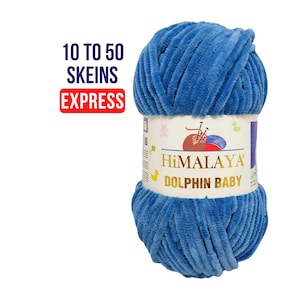 Hilo Himalaya Dolphin Baby (paquete a granel): madejas de chenilla supersuaves para crochet y mantas