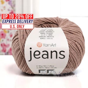 YarnArt Jeans Cotton Yarn – Soft Breathable Knitting & Crochet Yarn for Summer Projects