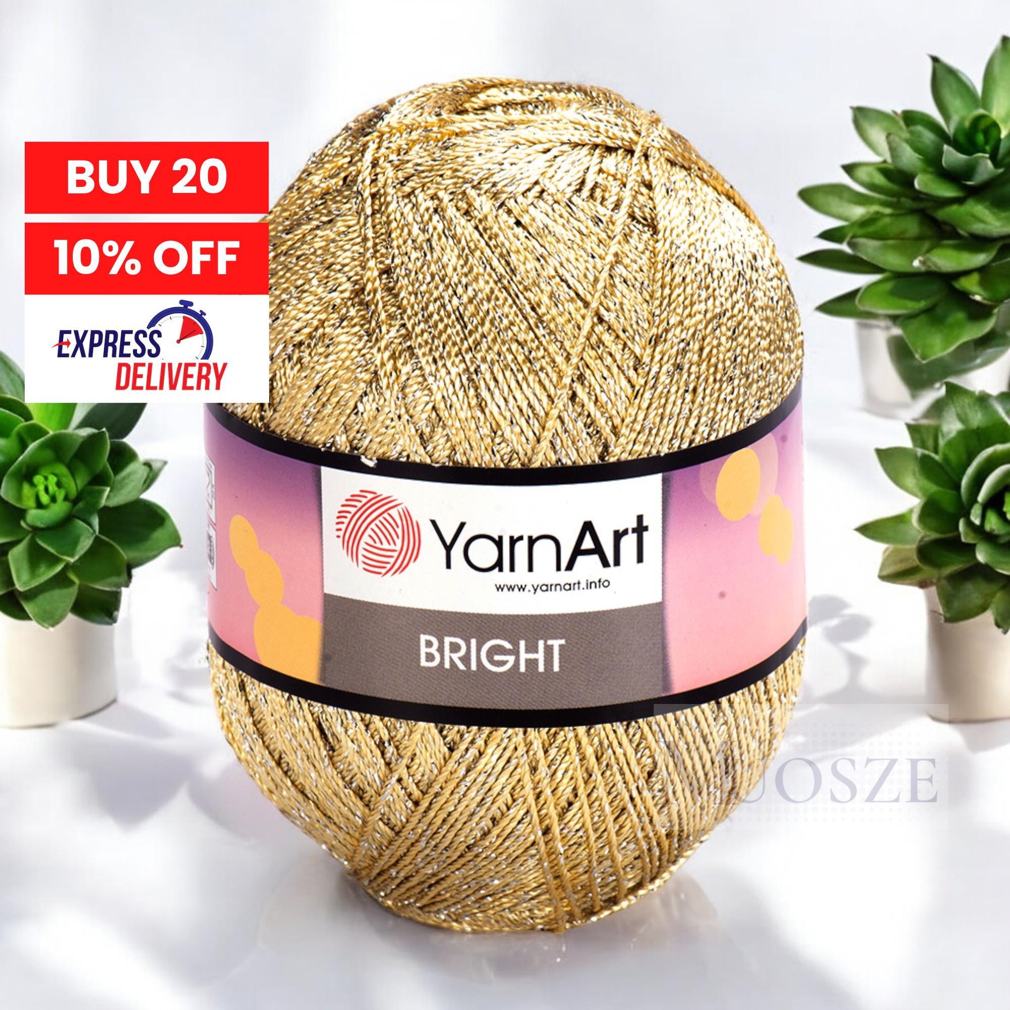 Yarnart Bright, Shiny Yarn, Metallic Sparkly Yarn, Glitzy Yarn, Glittery Yarn, Accessories Yarn, Blouse Yarn, Shawl Yarn, Bag Yarn, Hat Yarn