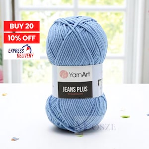 Antipilling Yarn, Yarnart Jeans Plus, %55 Cotton Yarn, Amigurumi Yarn, Baby Yarn, Doll Lanas, Crochet Thread, Baby Knitwear-Sweater Yarn
