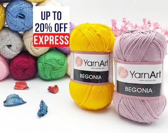 Yarnart Begonia Mercerized Cotton Sport Weight Yarn: Baby Clothes,Amigurumi & Accessories