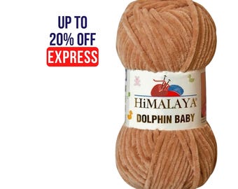 Himalaya Dolphin Baby Yarn – Super Bulky Chenille Velvet Skein for Amigurumi, Crochet & Blankets