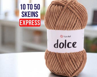 Yarnart Dolce Super Bulky Velvet Chenille Yarn - Bulk Pack Deals for Amigurumi, Blanket & Crochetting
