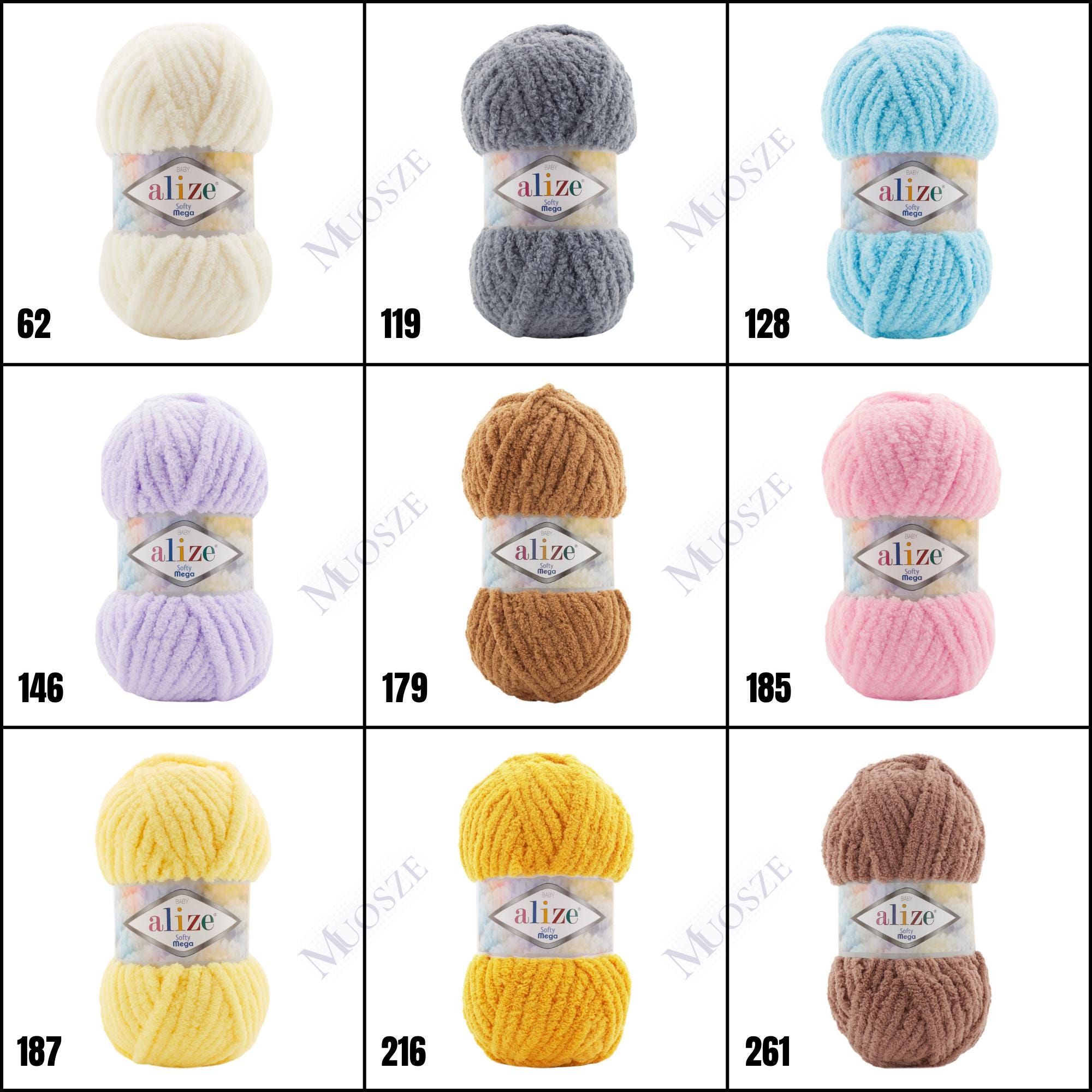 Alize Softy Mega Yarn – Bulky Chenille Skeins for Blanket Crochet