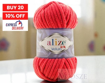 Luxurious Alize Velluto Yarn – Perfect for Baby Blankets, Amigurumi, and Home Decor 100g / 68m