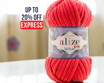 Alize Velluto Chenille Yarn – Plush Amigurumi, Blanket & Knitting Yarn for Cozy Projects