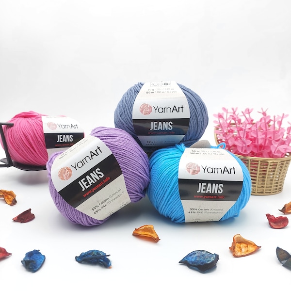 Yarnart Jeans Cotton Amigurumi Yarn for Knitting Doll Amigurumi Baby Yarn Doll Lanas Crochet Thread DIY Baby Knitwear Blanket Sweater Yarn