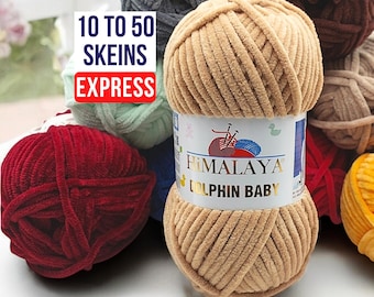 Himalaya Dolphin Baby Yarn Pack: Chunky Chenille for Amigurumi, Plush Toys, Blanket
