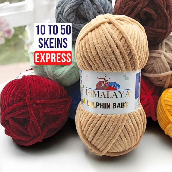 Himalaya Dolphin Baby Yarn Pack: Chunky Chenille for Amigurumi, Plush Toys, Blanket