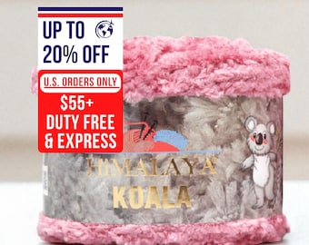Himalaya Koala Bulky Fluffy Velvet Yarn - Amigurumi, Blanket, Knitting Accessory Projects