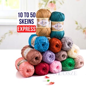 Hilo deportivo microacrílico Alize Diva con efecto sedoso - Suave para crochet y tejido de verano - Ofertas por lotes