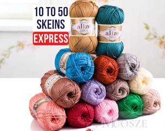 Alize Diva Microacrylic Silky Effect Sport Yarn - Soft Summer Crochet & Knitting - Bulk Pack Deals