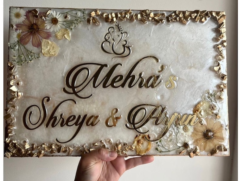 Resin Name Plate Etsy