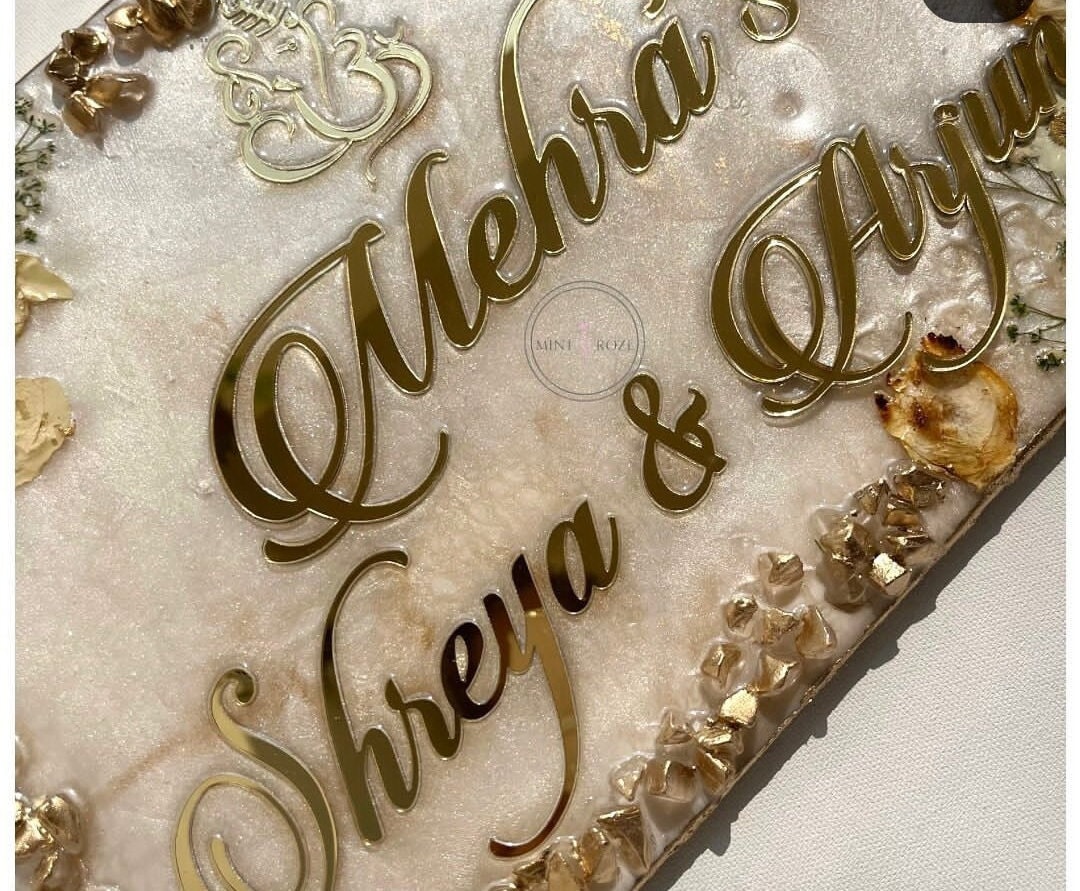 Resin Name Plate Etsy