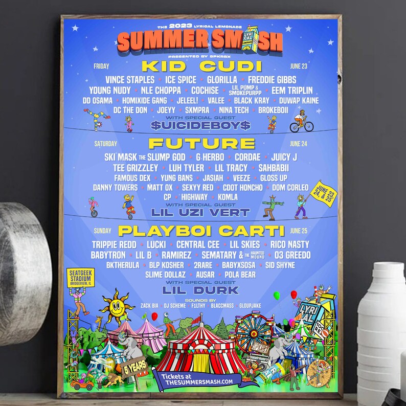 Summer Smash 2023 Poster Etsy